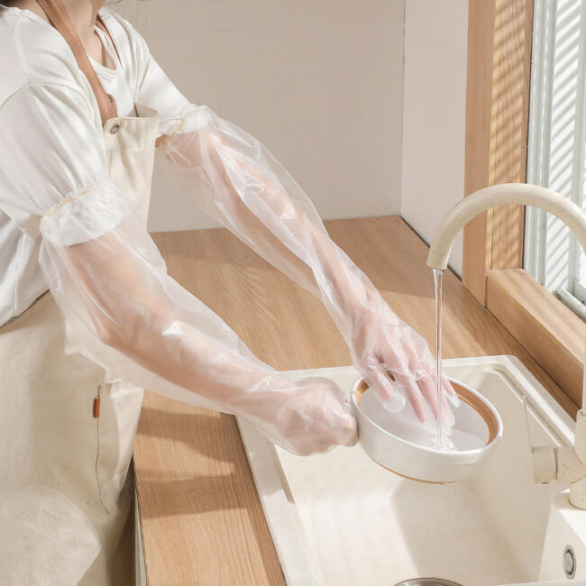 latex examination gloves with long cuff