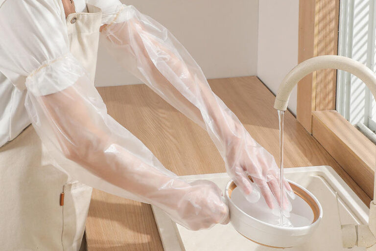 latex examination gloves with long cuff