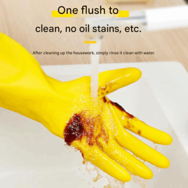 rubber latex household cleaning gloves