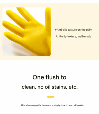 rubber latex household cleaning gloves