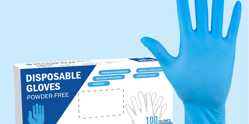 medical color nitrile disposable exam gloves
