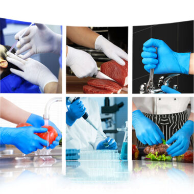 medical color nitrile disposable exam gloves