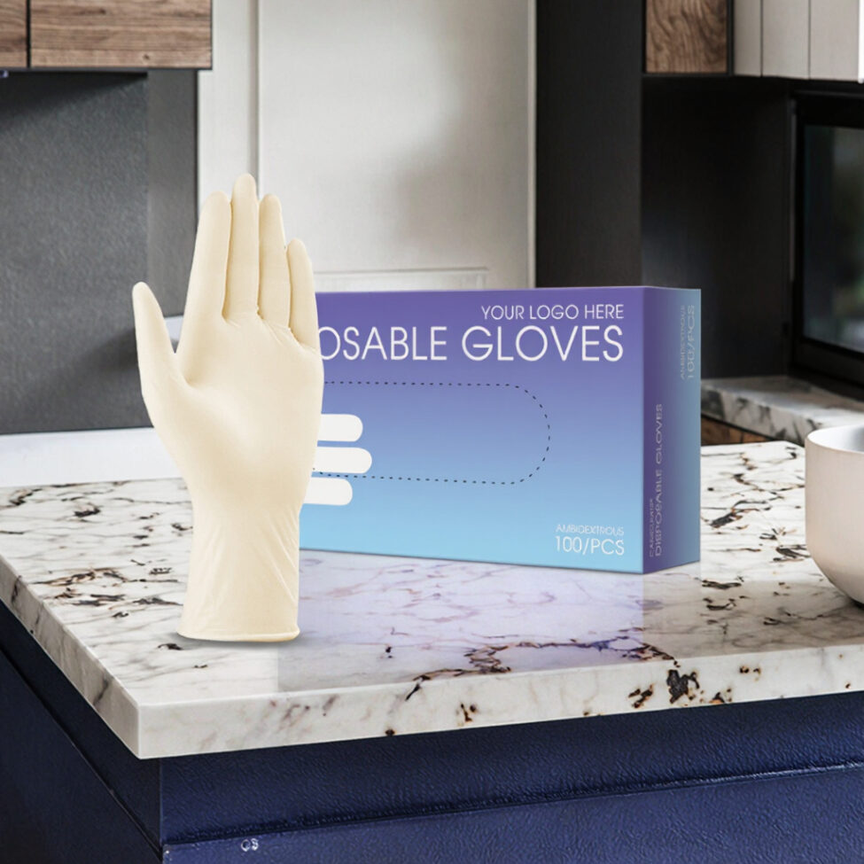 long cuff PVC latex kitchen gloves