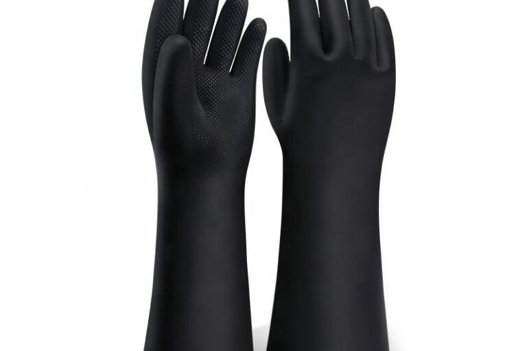 alkali resistant latex gloves