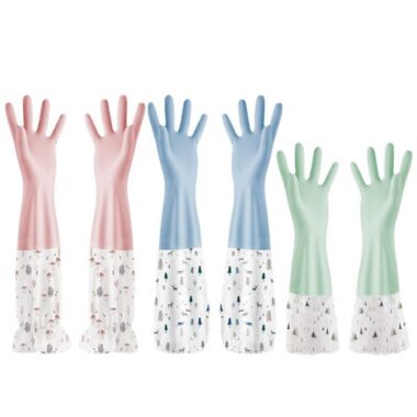 velvet lined winter household gloves